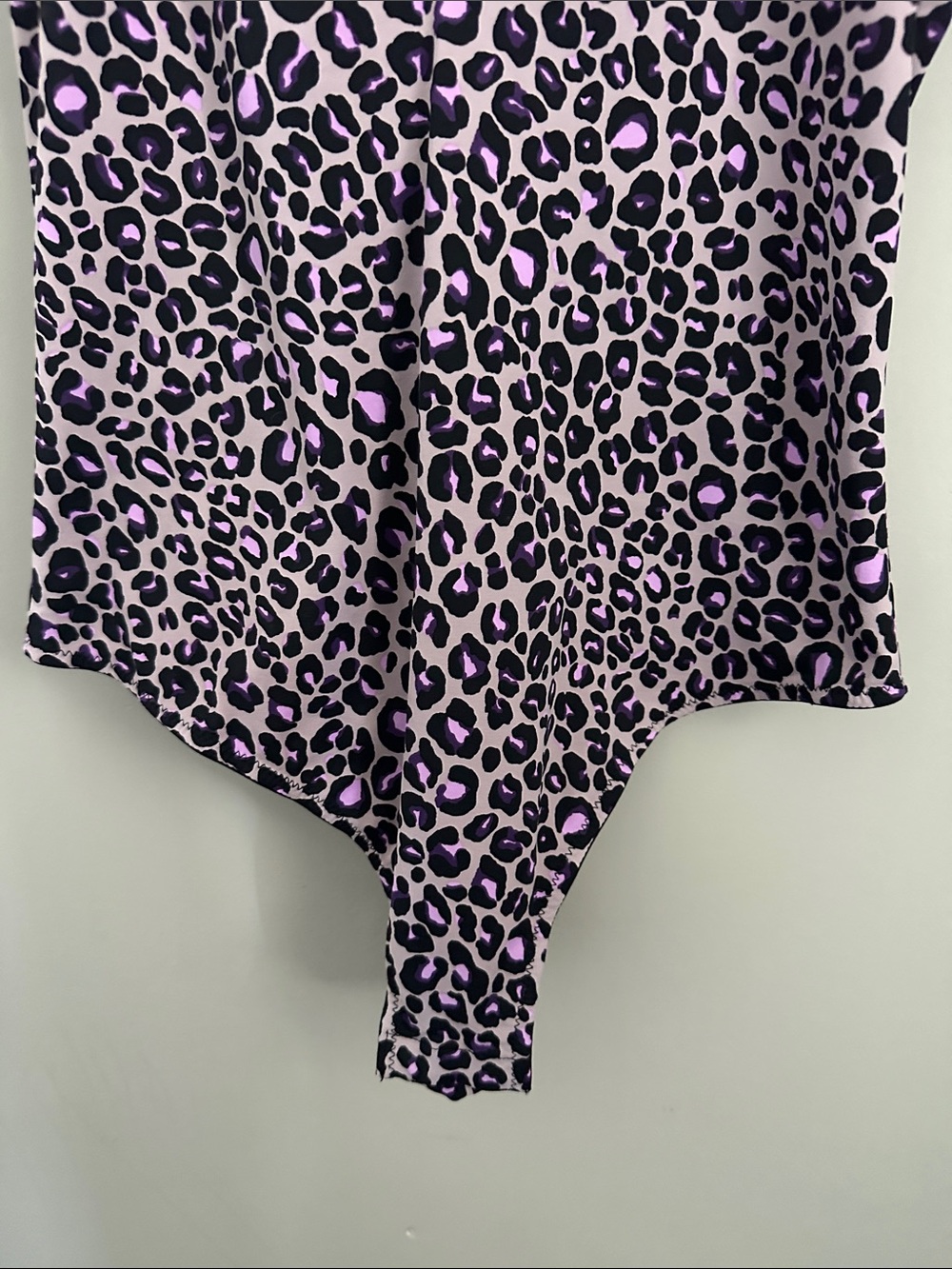 Victoria’s Secret Leopard Print Deep V Bodysuit - Purple and Pink - Picture 5 of 11